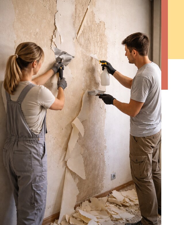 Снятие старых обоев в асбесте от 5306 руб. под ключ недорого | ОТДЕЛОЧНИК-Сбс