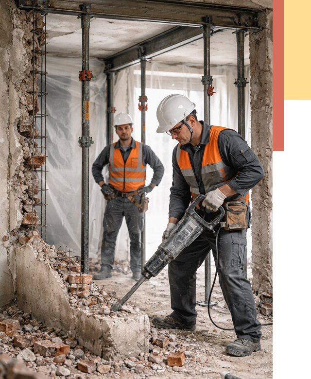 Снос несущих стен в асбесте от 10360 руб. — демонтаж несущей стены под ключ | ОТДЕЛОЧНИК-Сбс