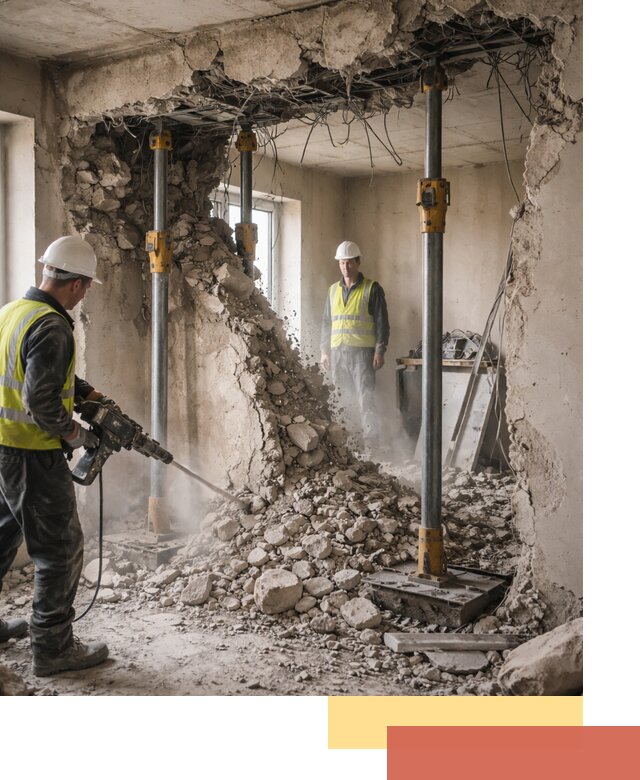 Снос несущих стен в асбесте с гарантией безопасности и качества