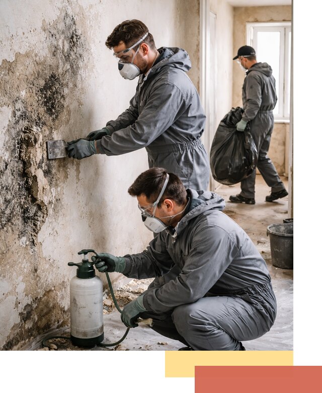 Удаление плесени со стен профессионально в асбесте