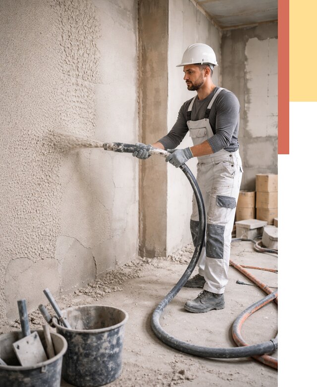 Машинная штукатурка стен в асбесте под ключ от 6570 руб./м2 | ОТДЕЛОЧНИК-Сбс