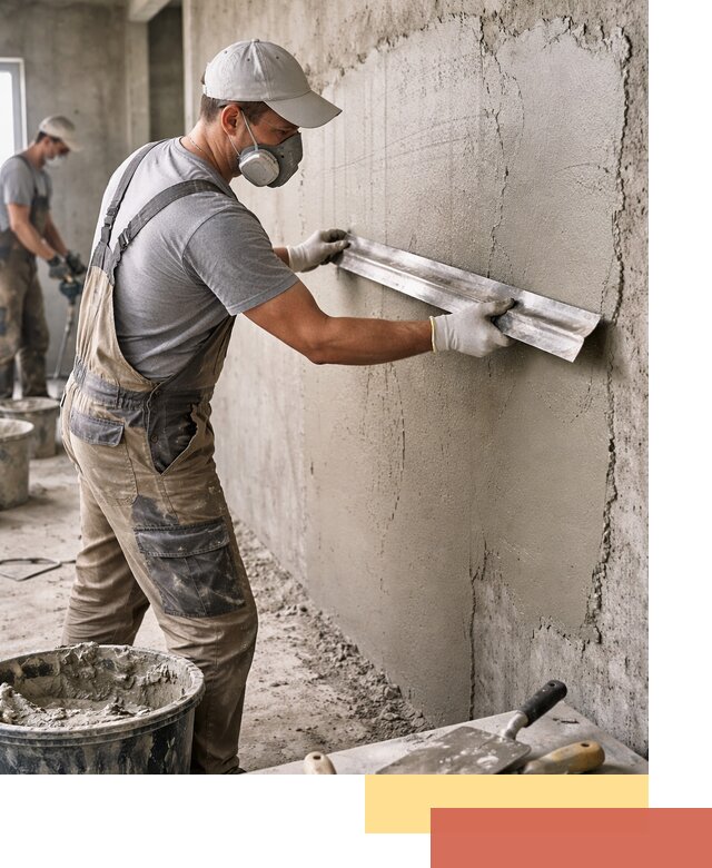 Штукатурка бетонных стен в асбесте качественно и долговечно