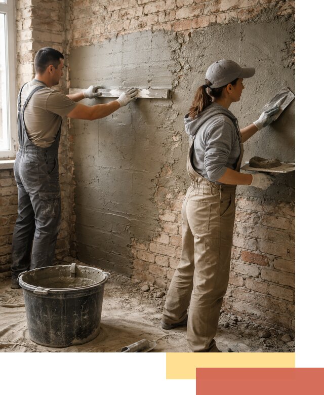 Штукатурка кирпичных стен в асбесте — качественно и надежно