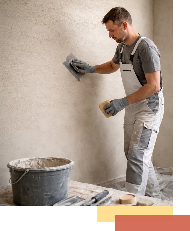 Декоративная штукатурка травертин в асбесте для стен и потолков