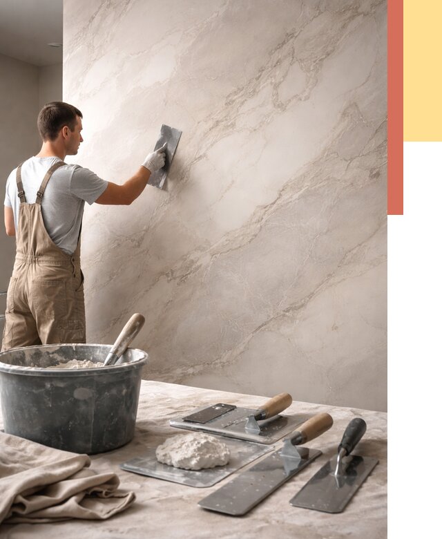 Декоративная штукатурка под мрамор в асбесте от 2830 руб./м² — быстро и недорого | ОТДЕЛОЧНИК-Сбс