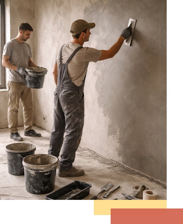 Нанесение микроцемента на стены в асбесте качественно и быстро