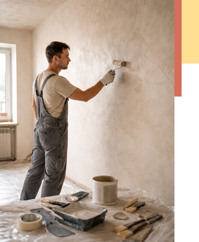 Нанесение лессирующей краски по декоративке в асбесте от 1769 руб. | ОТДЕЛОЧНИК-Сбс