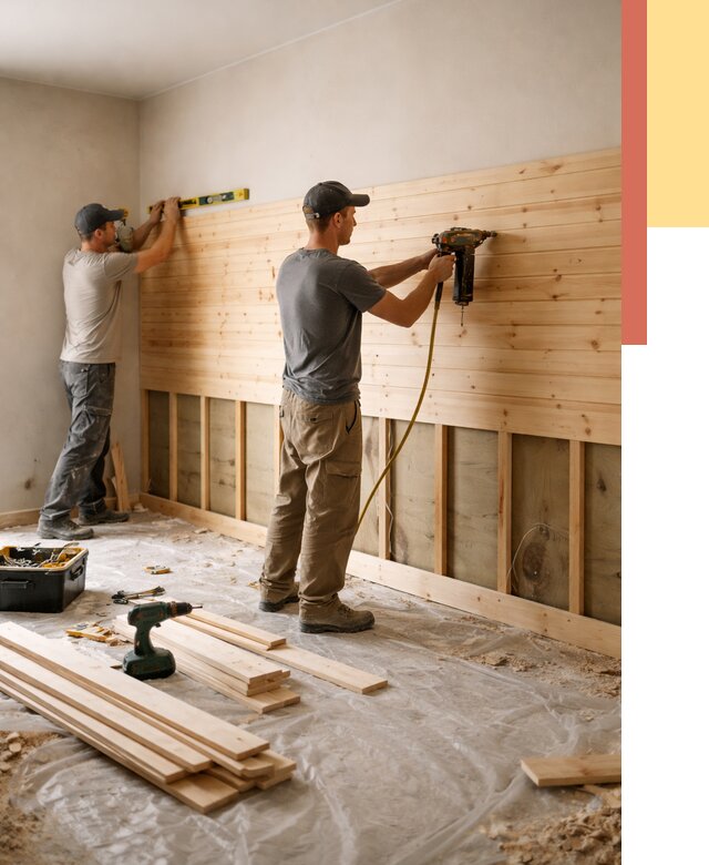 Монтаж деревянной вагонки на стены в асбесте от 7580 руб. | Услуги монтажа вагонки | ОТДЕЛОЧНИК-Сбс