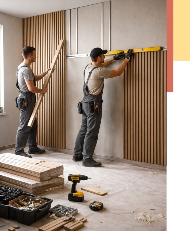 Монтаж реечных панелей на стены в асбесте от 1213 руб. — быстро и недорого | ОТДЕЛОЧНИК-Сбс