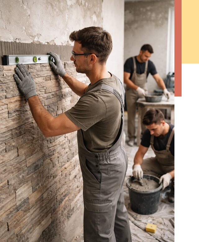 Монтаж искусственного камня в асбесте от 4548 руб. под ключ | ОТДЕЛОЧНИК-Сбс