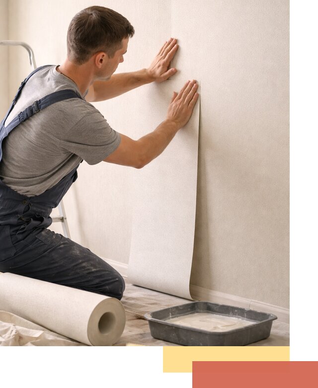 Поклейка флизелиновых обоев в асбесте качественно и быстро