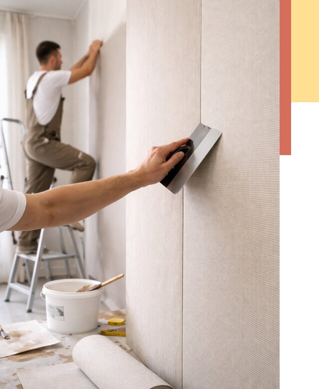 Поклейка текстильных обоев в асбесте от 4548 руб. под ключ | ОТДЕЛОЧНИК-Сбс