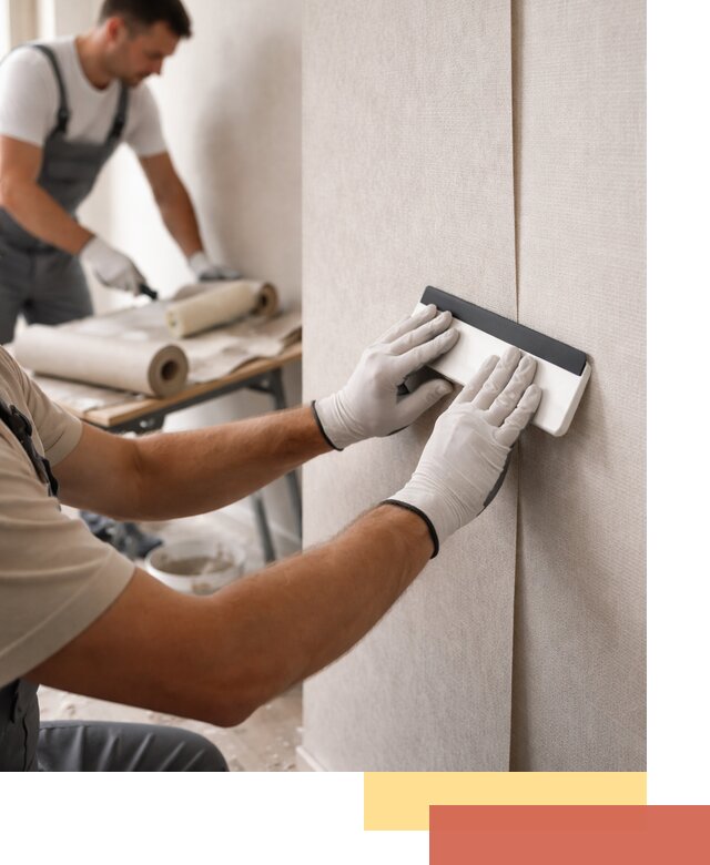 Поклейка обоев под покраску в асбесте профессионально и быстро