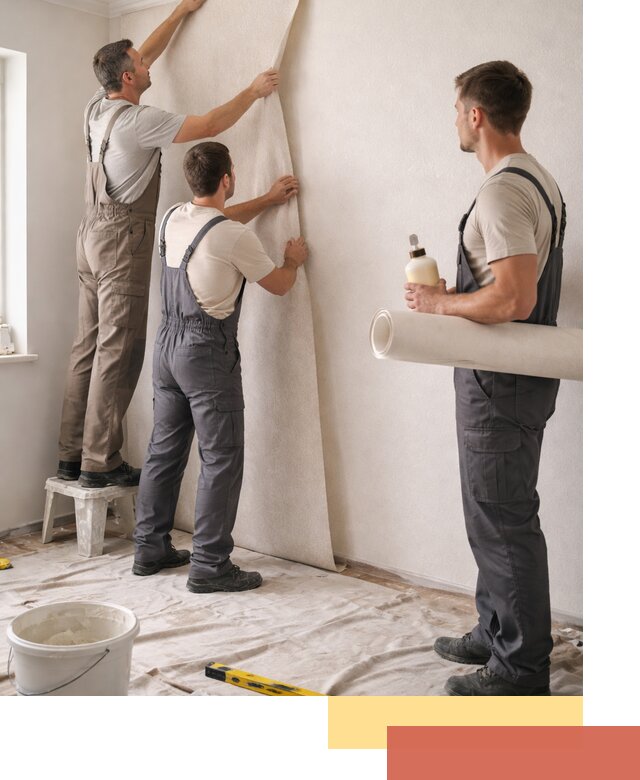 Оклейка стен обоями в асбесте — качественно и профессионально