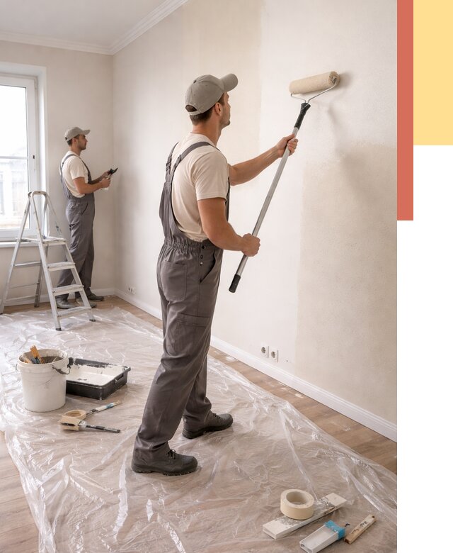 Покраска стен акриловой краской в асбесте от 3537 руб./м² — быстро и недорого | ОТДЕЛОЧНИК-Сбс