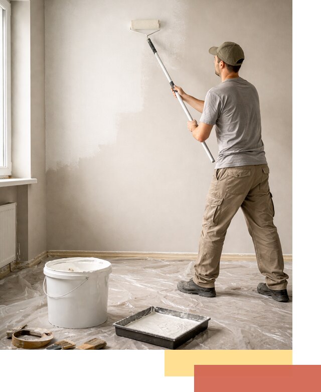 Покраска стен латексной краской в асбесте качественно и быстро