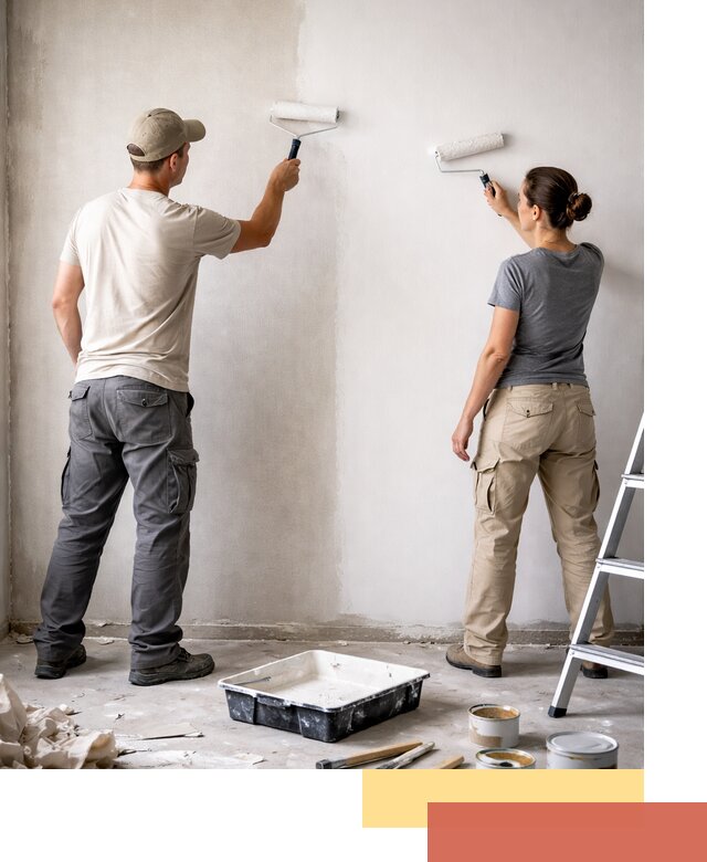 Окраска стен по стеклохолсту в асбесте качественно и долговечно