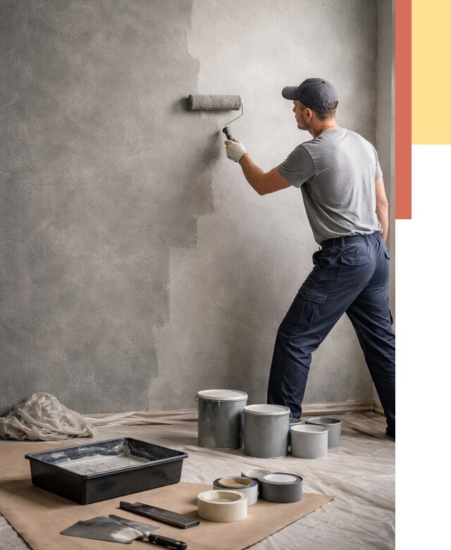 Покраска стен под бетон в асбесте от 657 руб. за м2 — быстро и недорого | ОТДЕЛОЧНИК-Сбс