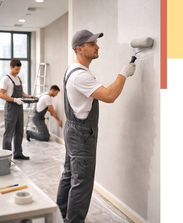 Покраска стен в офисе в асбесте от 8591 руб. — быстро и недорого | ОТДЕЛОЧНИК-Сбс