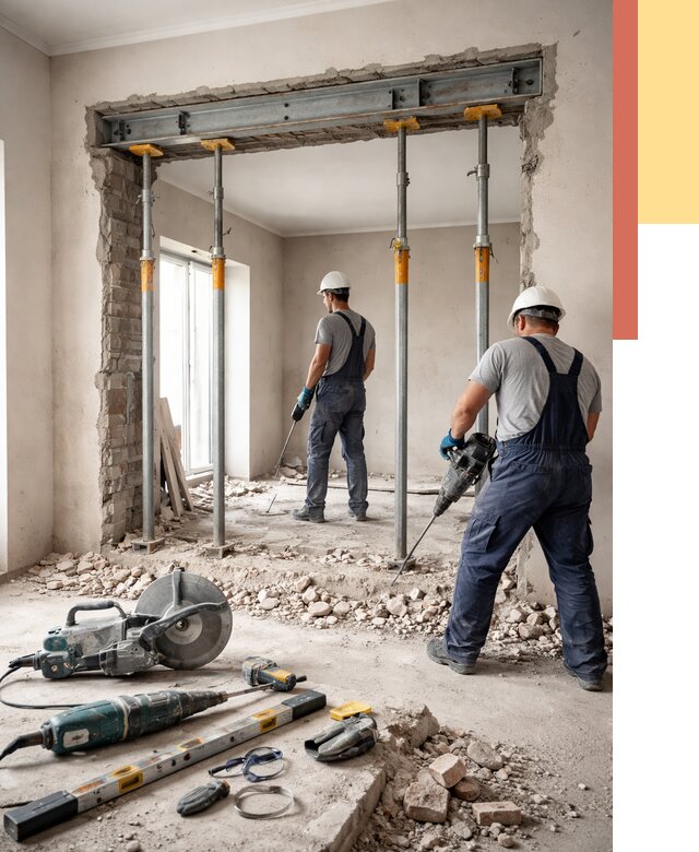 Прорезка проема в стене в асбесте от 4548 руб. — быстро и недорого | ОТДЕЛОЧНИК-Сбс