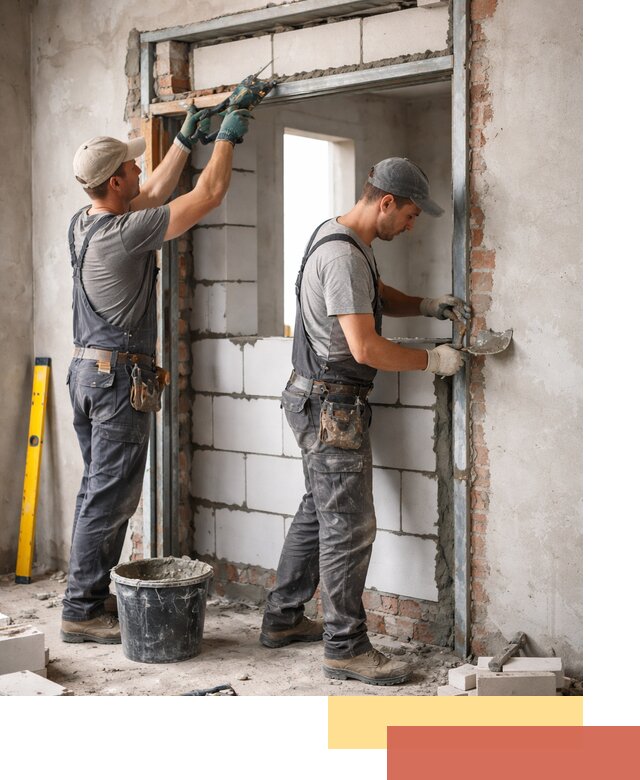 Закладка дверного проема под ключ в асбесте: демонтаж, монтаж, отделка