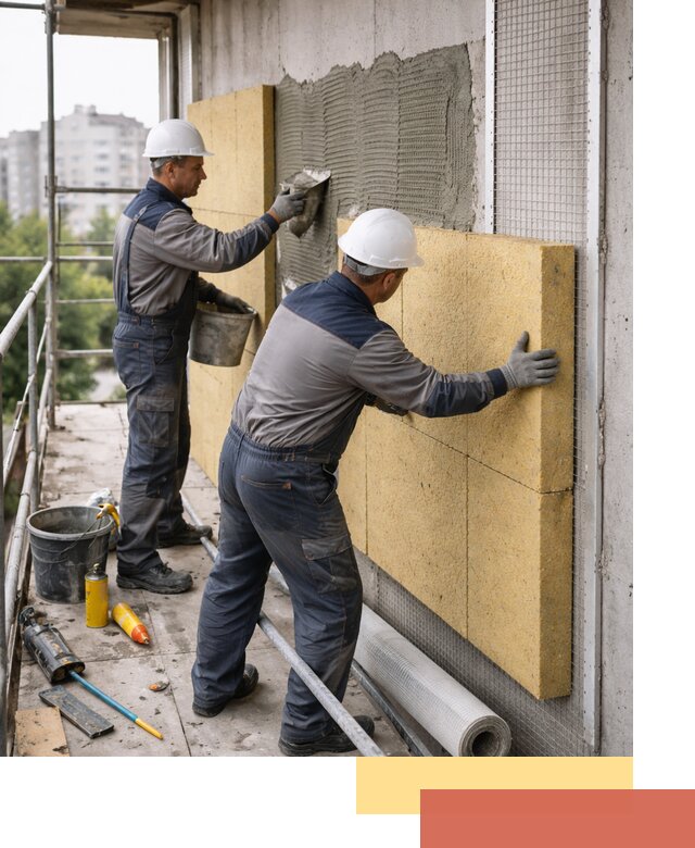 Утепление стен зданий и домов в асбесте качественно и надежно