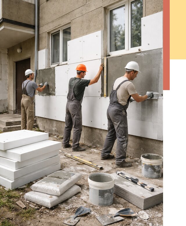 Утепление стен пенопластом в асбесте от 1769 руб. — недорого и под ключ | ОТДЕЛОЧНИК-Сбс