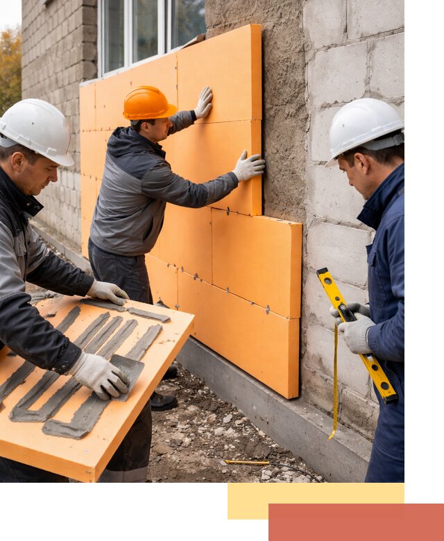 Утепление фасада пеноплексом под ключ в асбесте