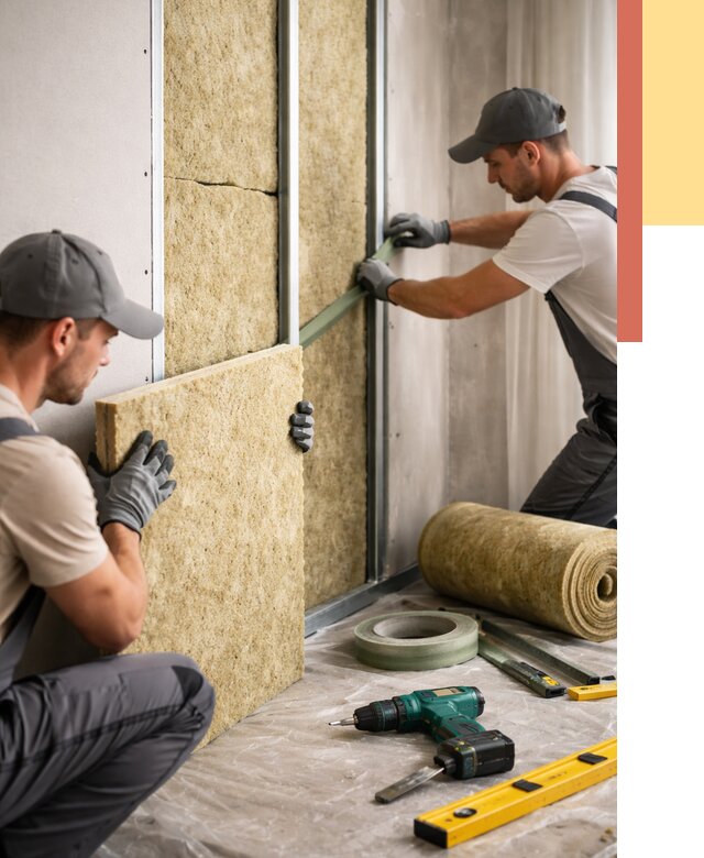 Шумоизоляция стен в асбесте под ключ от 1870 руб. | ОТДЕЛОЧНИК-Сбс