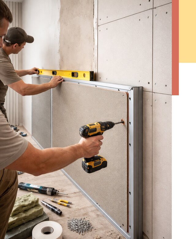 Шумоизоляция стен панелями ЗИПС в асбесте от 2224 руб./м² под ключ | ОТДЕЛОЧНИК-Сбс