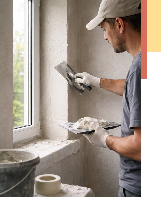 Штукатурка откосов в асбесте от 4548 руб/м² — услуги и выравнивание под ключ | ОТДЕЛОЧНИК-Сбс