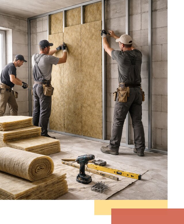 Шумоизоляция перегородок из блоков в асбесте — монтаж и защита шумоизоляцией