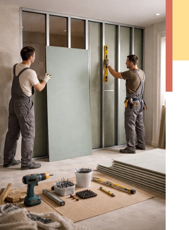 Перегородка из влагостойкого гипсокартона в асбесте от 4851 руб. — монтаж под ключ | ОТДЕЛОЧНИК-Сбс