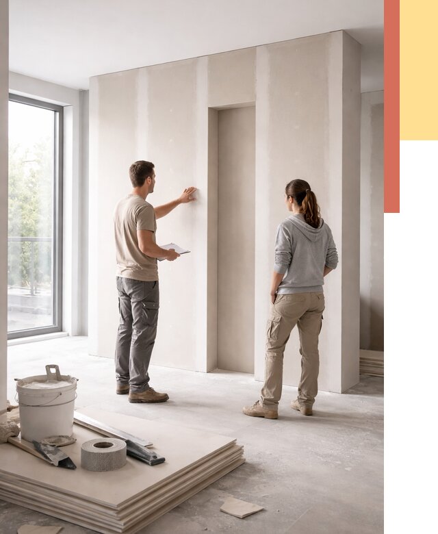 Зонирующая перегородка из гипсокартона в асбесте от 2830 руб. под ключ | ОТДЕЛОЧНИК-Сбс