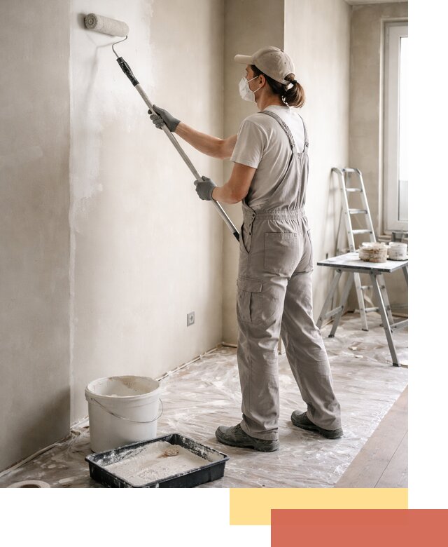 Покраска перегородок из гипсокартона в асбесте качественно и недорого