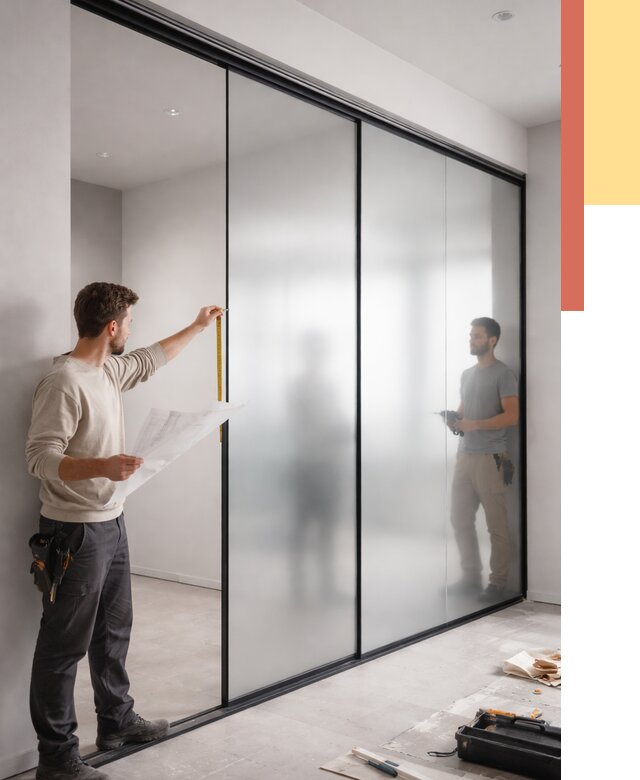 Матовые стеклянные перегородки в асбесте от 8591 руб. — монтаж и установка | ОТДЕЛОЧНИК-Сбс