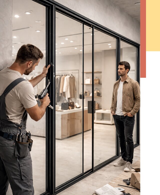 Стеклянные перегородки для магазинов в асбесте от 8288 руб. под ключ | ОТДЕЛОЧНИК-Сбс