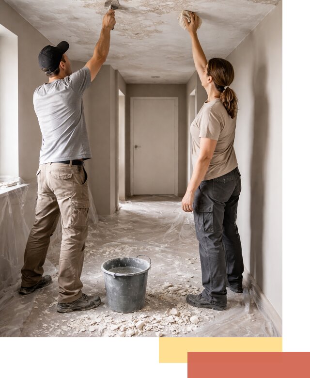 Удаление побелки с потолка в асбесте — быстро и аккуратно