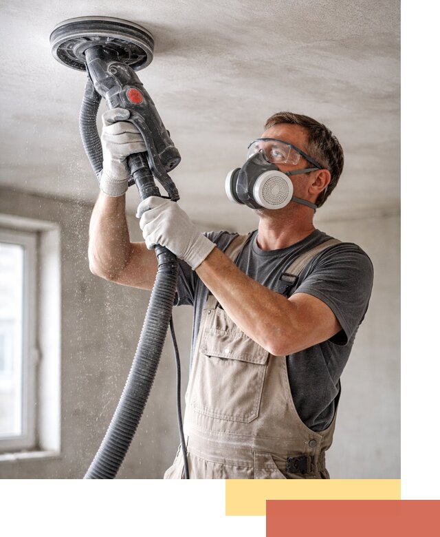 Шлифовка потолка в асбесте — качественная подготовка под отделку