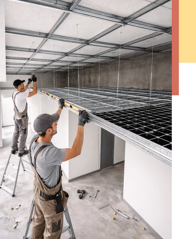 Монтаж потолка грильято в асбесте от 455 руб./м² — быстрая сборка под ключ | ОТДЕЛОЧНИК-Сбс