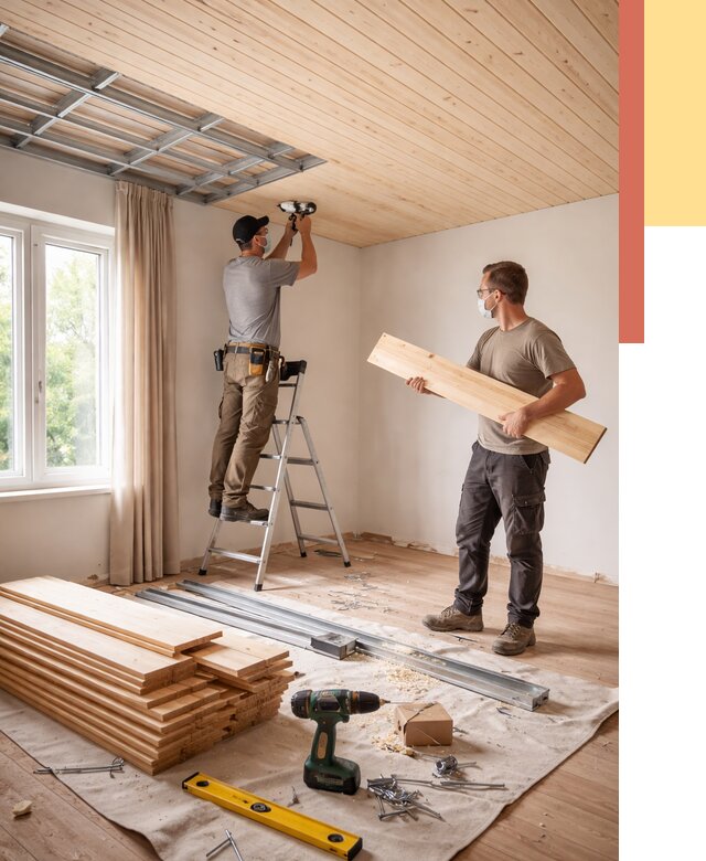 Монтаж потолка из вагонки в асбесте от 6570 руб. | Быстро и недорого — ОТДЕЛОЧНИК-Сбс