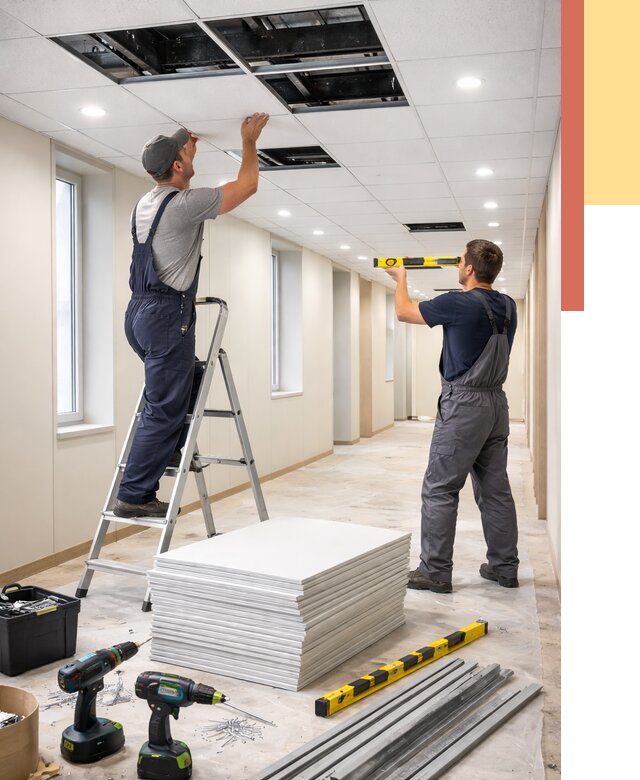 Ремонт потолка Армстронг в асбесте от 4548 руб. — быстро и недорого | ОТДЕЛОЧНИК-Сбс