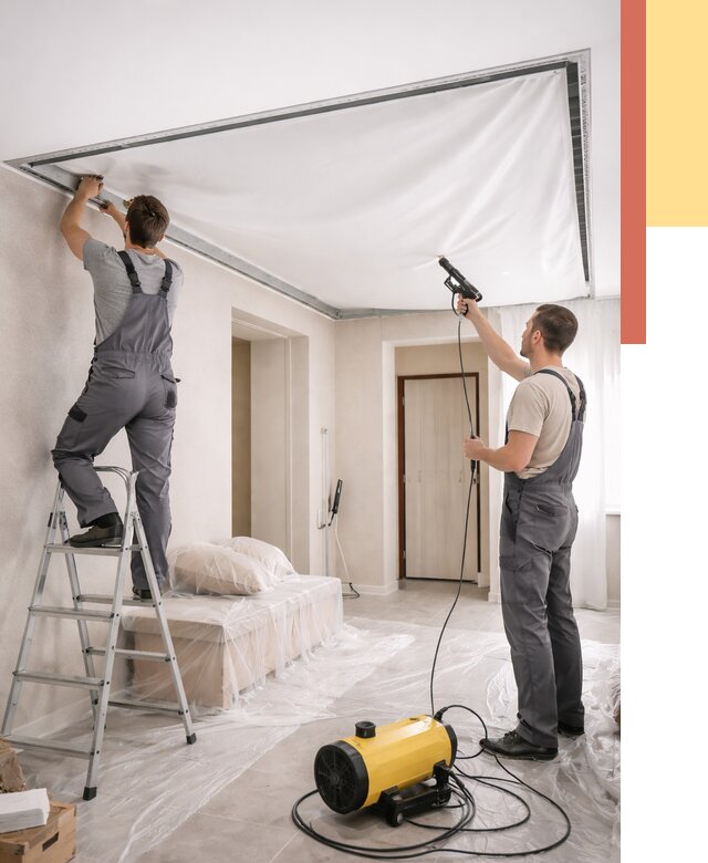 Монтаж натяжного потолка в прихожей в асбесте от 2678 руб. под ключ | ОТДЕЛОЧНИК-Сбс