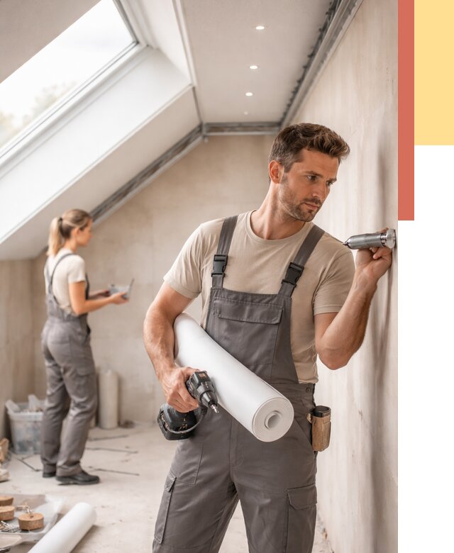 Монтаж натяжного потолка на мансарде в асбесте от 3537 руб. | ОТДЕЛОЧНИК-Сбс