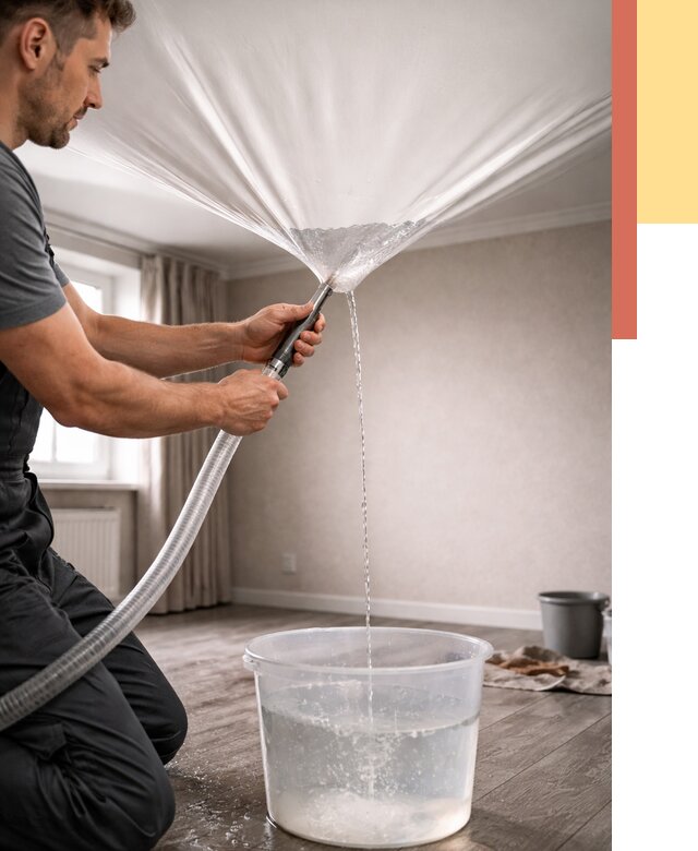 Слив воды с натяжного потолка в асбесте от 2527 руб. быстро и недорого | ОТДЕЛОЧНИК-Сбс