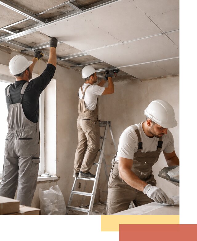 Одноуровневый потолок из гипсокартона в асбесте — монтаж и отделка