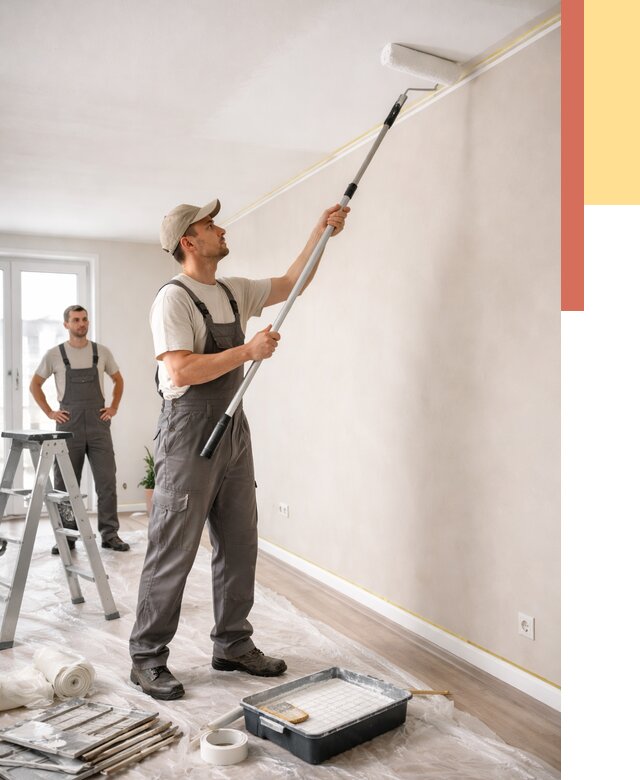 Покраска потолка из гипсокартона в асбесте от 4548 руб./м2 — услуги под ключ | ОТДЕЛОЧНИК-Сбс