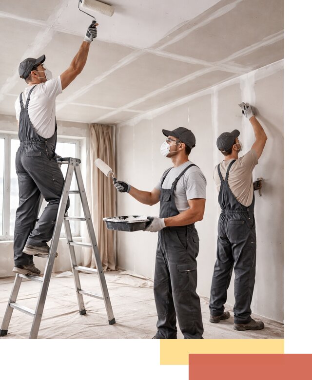 Покраска потолка из гипсокартона в асбесте качественно и недорого