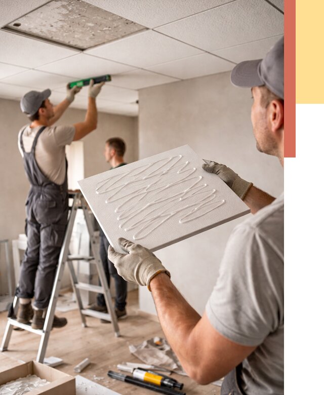 Монтаж потолочной плитки в асбесте от 4548 руб. — быстро и недорого | ОТДЕЛОЧНИК-Сбс