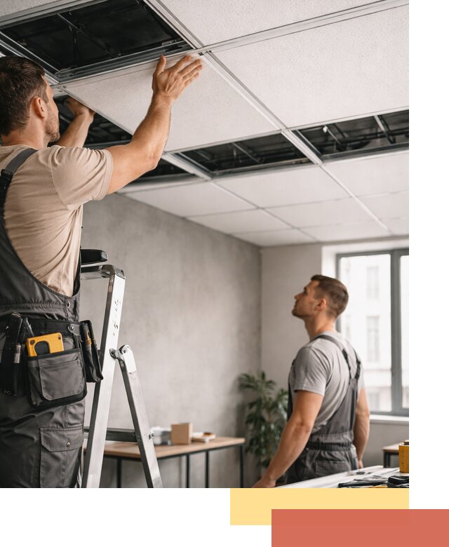 Монтаж потолочной плитки в асбесте качественно и в срок